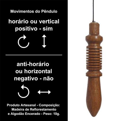 Imagem de Pêndulo Egípcio Mestre de Madeira 8cm