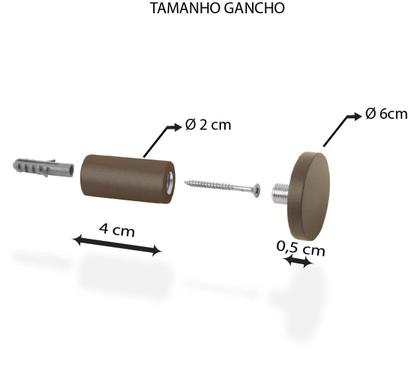 Imagem de Pendurador Gancho Multiuso Cinza 6 Cm