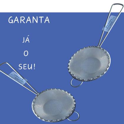 Imagem de Peneira Coador Para Óleo Sucos Chá Leite Em Aço estanhado 8cm