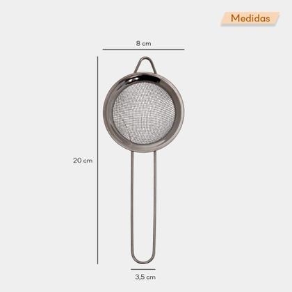 Imagem de Peneira Inox Coador Manual Para Cozinha 8cm Quality House