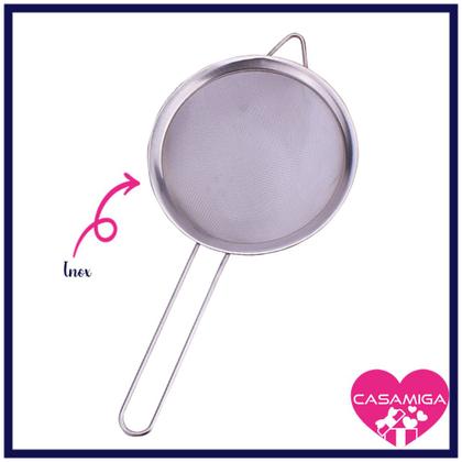 Imagem de Peneira Inox Grande Prateado 16 cm Class Home