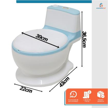 Imagem de Penico Privadinha Infantil Vaso Sanitário Troninho Redutor Assento Som de Descarga Flush