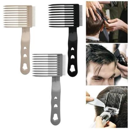 Imagem de Pente Curvo Profissional Auxiliador para Degradê com Design Ergonômico e Dentes Arredondados