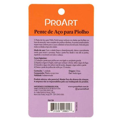 Imagem de Pente de Aço Para Piolho Proart