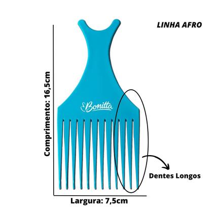 Imagem de Pente De Plástico Afro Com Dentes Longos E Espaçados Bonitta