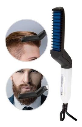 Imagem de Pente Elétrico Chapinha Modelador Alisador De Barba E Cabelo Masculino