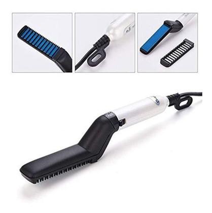 Imagem de Pente Elétrico Chapinha Modelador Alisador De Barba E Cabelo Masculino