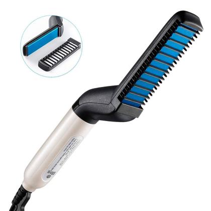 Imagem de Pente Eletrico Chapinha Modelador Para Barba E Cabelo