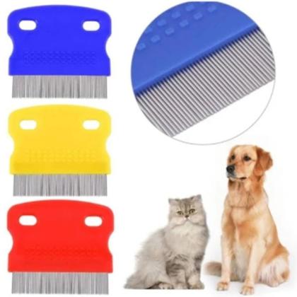 Imagem de Pente Escova para Cachorro Caes Gatos Antipulgas Carrapatos