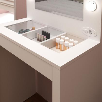 Imagem de Penteadeira 1 Gaveta com Espelho PE2017 Tecnomobili