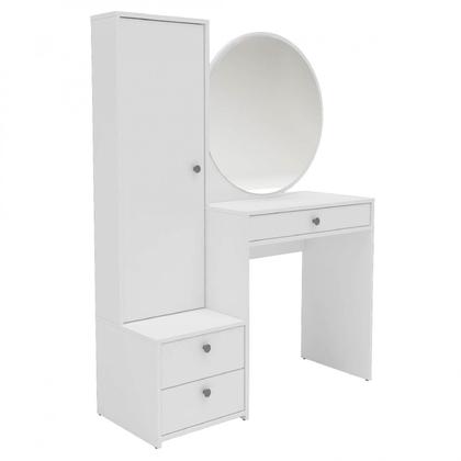Imagem de Penteadeira 1 Porta 3 Gavetas Miami Branco