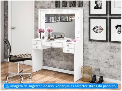 Imagem de Penteadeira 5 Gavetas com Espelho MSM433 Movelbento