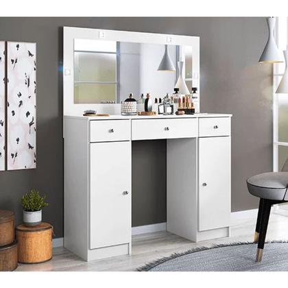 Imagem de Penteadeira Camarim Carisma 2 Portas e 3 Gavetas com Espelho e LED 5950 DemÃ³bile