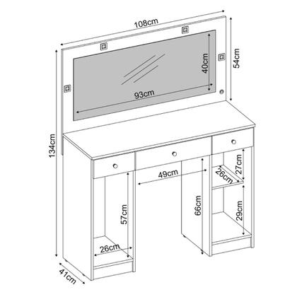 Imagem de Penteadeira Camarim Carisma Branco - Demóbile