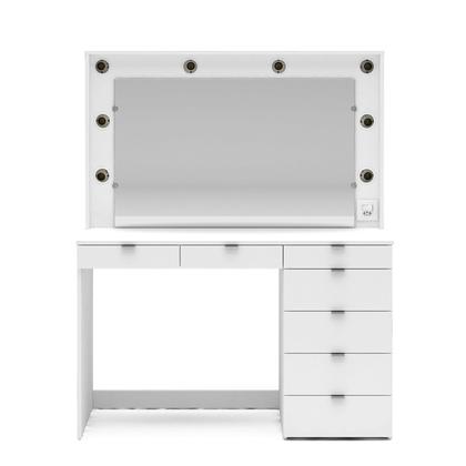 Imagem de Penteadeira Camarim com Espelho 7 Gavetas e Tomada Diamante Espresso Móveis