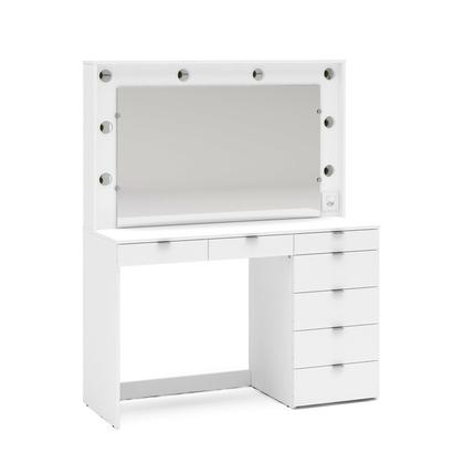 Imagem de Penteadeira Camarim com Espelho 7 Gavetas e Tomada Diamante Espresso Móveis