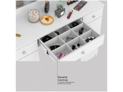 Imagem de Penteadeira Camarim com Espelho e LED 3 Gavetas 2 Portas Demóbile Carisma