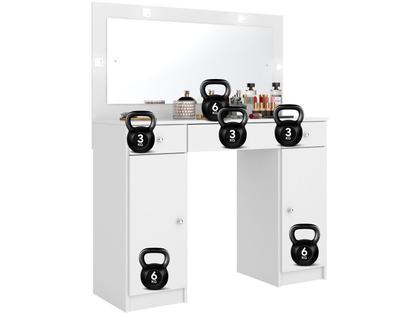 Imagem de Penteadeira Camarim com Espelho e LED 3 Gavetas 2 Portas Demóbile Carisma