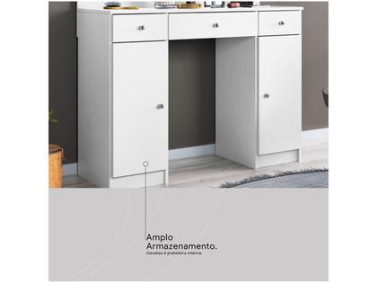 Imagem de Penteadeira Camarim com Espelho e LED 3 Gavetas 2 Portas Demóbile Carisma