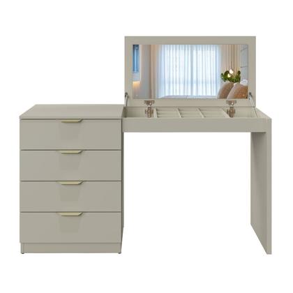 Imagem de Penteadeira Camarim com Porta Joias e Tampo Reclinável 4 Gavetas Afrodite 100%MDF