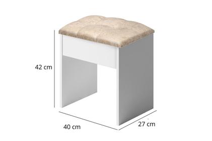 Imagem de Penteadeira Camarim Escrivaninha 9 Gavetas Espelho E Led Com Banqueta Moderna Decorativa