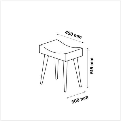 Imagem de Penteadeira Camarim Strass 5 Gavetas com Espelho e LED + Banqueta mdf/mdp Rosa - Incasa