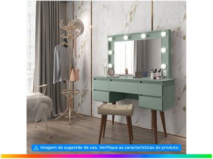 Imagem de Penteadeira Camarim Strass com Banqueta Verde Bellagio - Patrimar