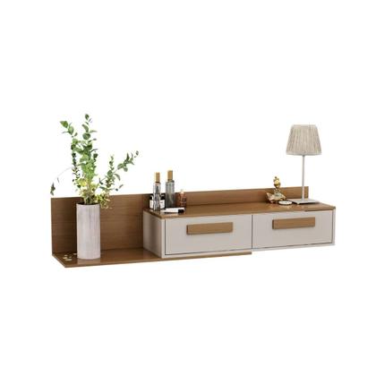 Imagem de Penteadeira Camarim Suspensa Escrivaninha Nicho com 2 Portas Maquiagem e Estudos Bancada com Dobradiças Metálicas Organizador