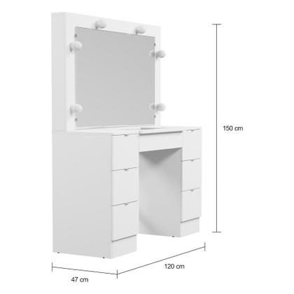 Imagem de Penteadeira Chipre com Espelho Branco