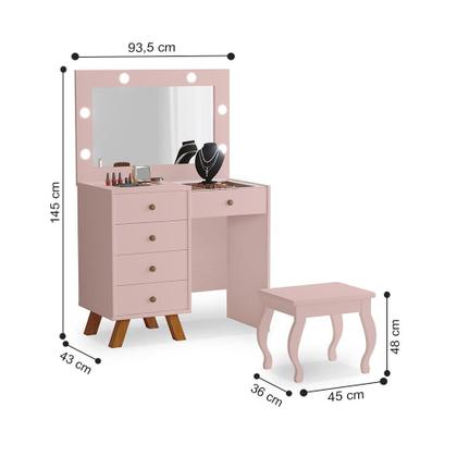 Imagem de Penteadeira com Assento Pitsburgo Rose