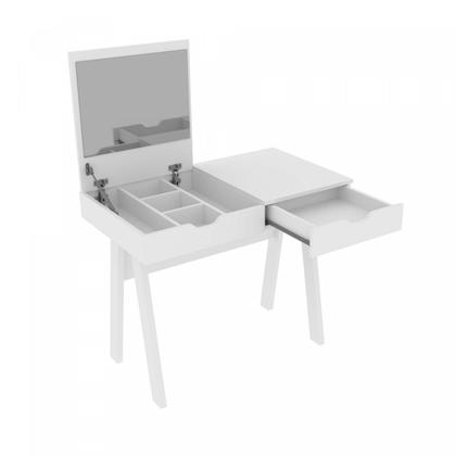 Imagem de Penteadeira com Espelho 1 Gaveta Espresso Móveis Branco