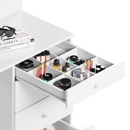 Imagem de Penteadeira com Espelho 3 Gavetas Princesa Branco