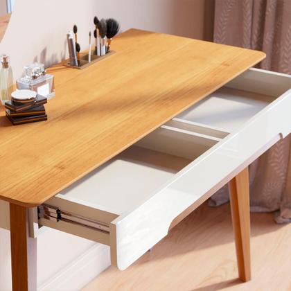 Imagem de Penteadeira com Espelho e LED Jazz 1 GV Off White e Nature