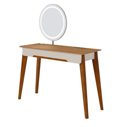 Imagem de Penteadeira com Espelho e LED Jazz 1 GV Off White e Nature