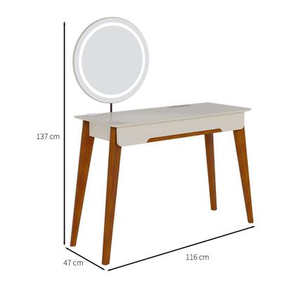 Penteadeira com Espelho e LED Jazz 1 GV Off White - Mobly Imagem de Penteadeira com Espelho e LED Jazz 1 GV Off White