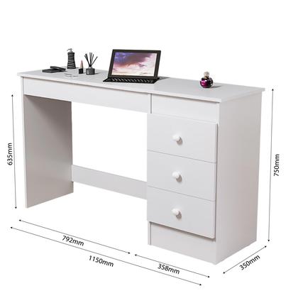 Imagem de Penteadeira Compacta Com Espelho E Gavetas Escrivaninha Moderna