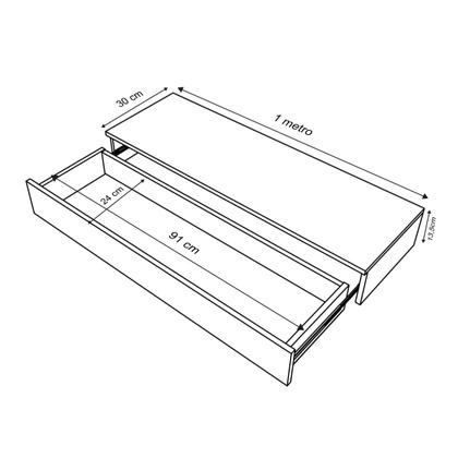 Imagem de Penteadeira Console Com Gaveta 100CM Camarim Com Corrediças Telescopicas