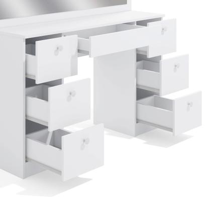 Imagem de Penteadeira Ditália 7 Gav. PE-80 Branco c/ Kit Luz Camarim Cozy