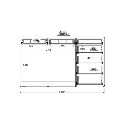 Imagem de Penteadeira Ditália 7 Gavetas com Cadeira PE-90 Cozy