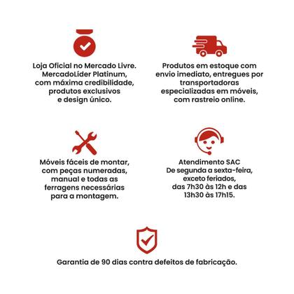 Imagem de Penteadeira Ditália 7 Gavetas com Cadeira PE-90 Cozy