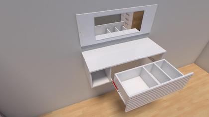 Imagem de Penteadeira Escrivaninha Com Gaveta Suspensa E Espelho