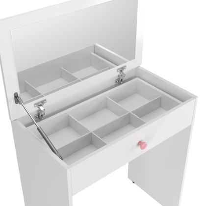 Imagem de Penteadeira Escrivaninha Mesa Camarim Com Espelho e Gaveta e Banqueta  Pek Móveis