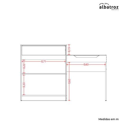 Imagem de Penteadeira Escrivaninha Trend 2 Portas Branco - ABZ
