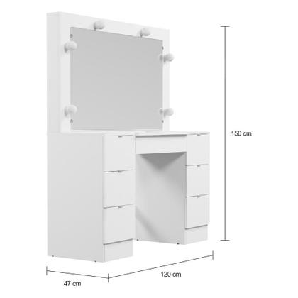 Imagem de Penteadeira Grécia com Espelho Branco