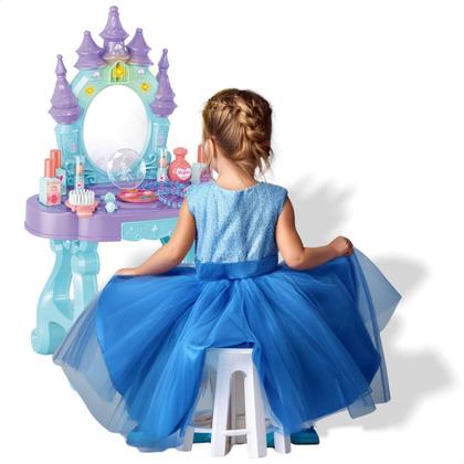 Imagem de Penteadeira Infantil Castelo Emite Luz e Som Princesa com 15 Acessórios