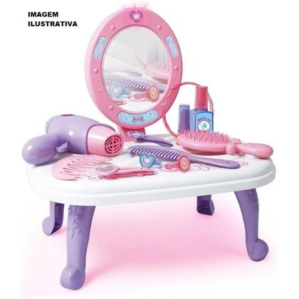 Imagem de Penteadeira Infantil Com Espelho E Acessórios Com Luz E Som WB7670- Wellkids