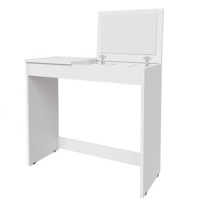 Imagem de Penteadeira Infantil Para Menina com Espelho e Porta Joias Paris Branco Para Quarto Estudos Oliart