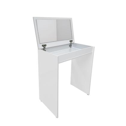 Imagem de Penteadeira Mesa Maquiagem Quarto Camarim Branco Com Espelho