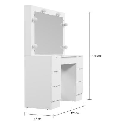 Imagem de Penteadeira Moldávia com Espelho Branco