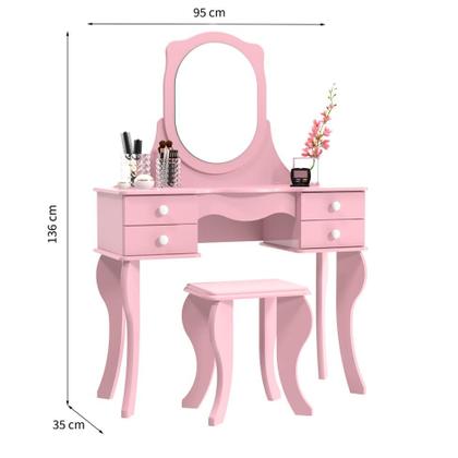 Imagem de Penteadeira Princesa com Espelho Rosa